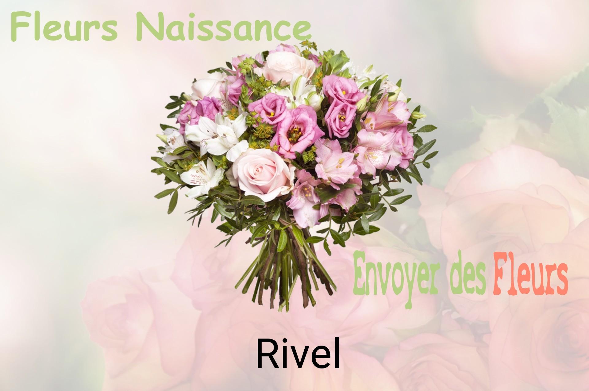 Bouquet de fleurs de naissance livré à Rivel